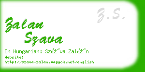 zalan szava business card